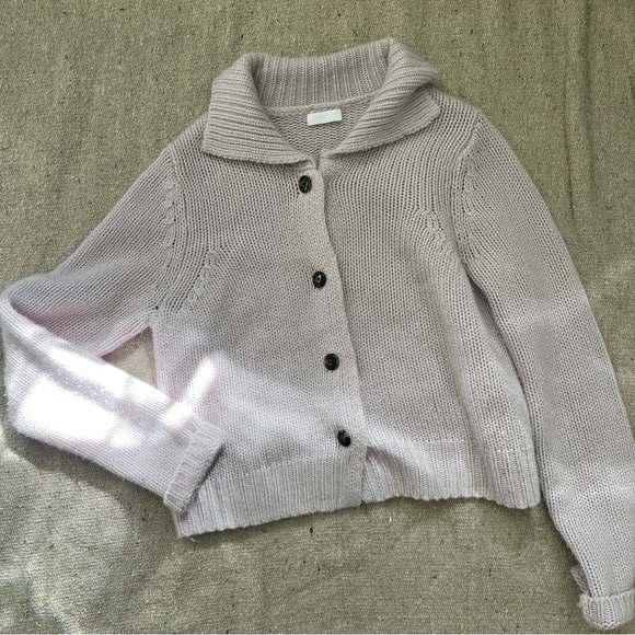 SABLYN JACKSON CASHMERE CARDIGAN COLLARED SWEATER - Picture 2 of 10